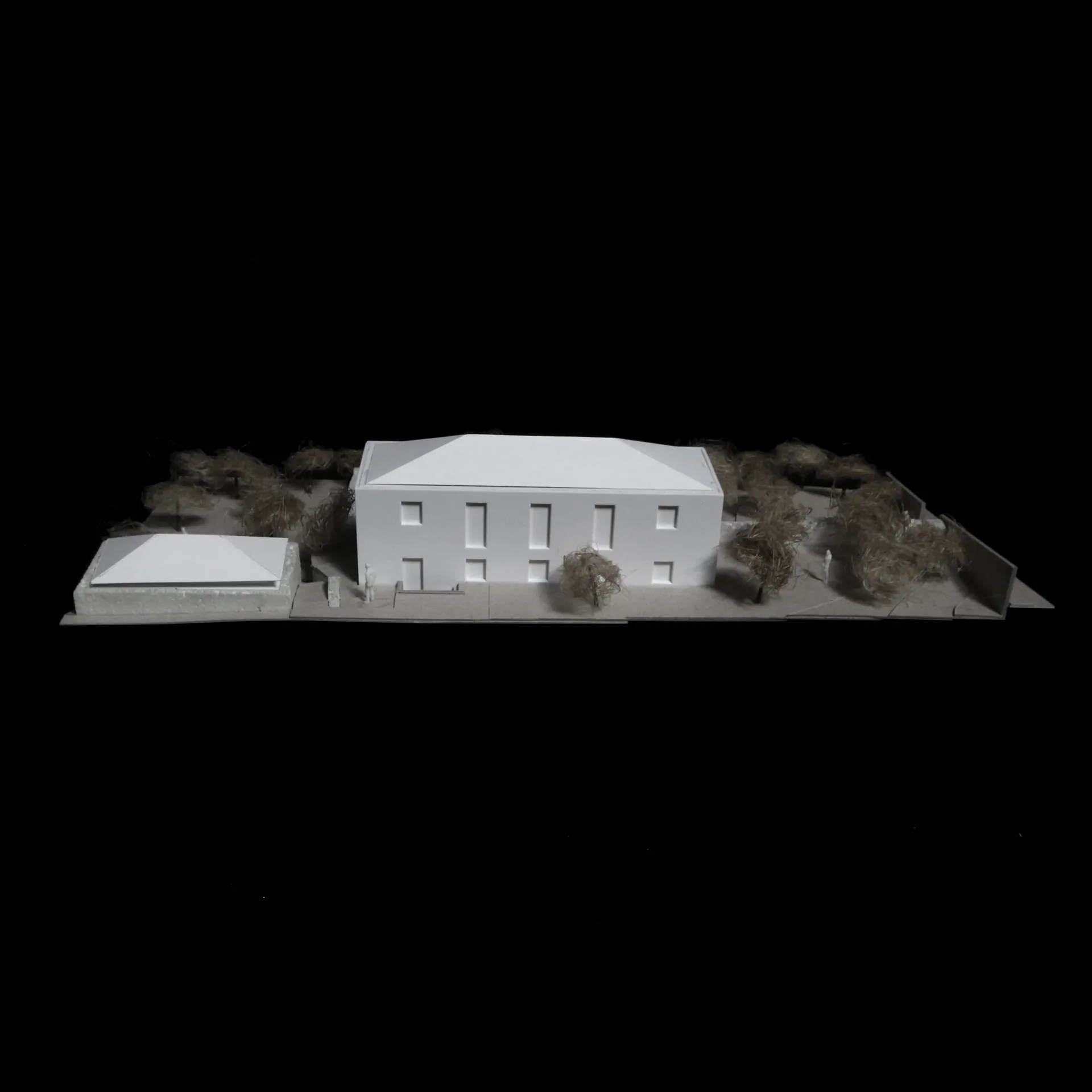 Maquete da Casa no Paul do Mar em alçado frontal, a mostrar a casa reabilitada.