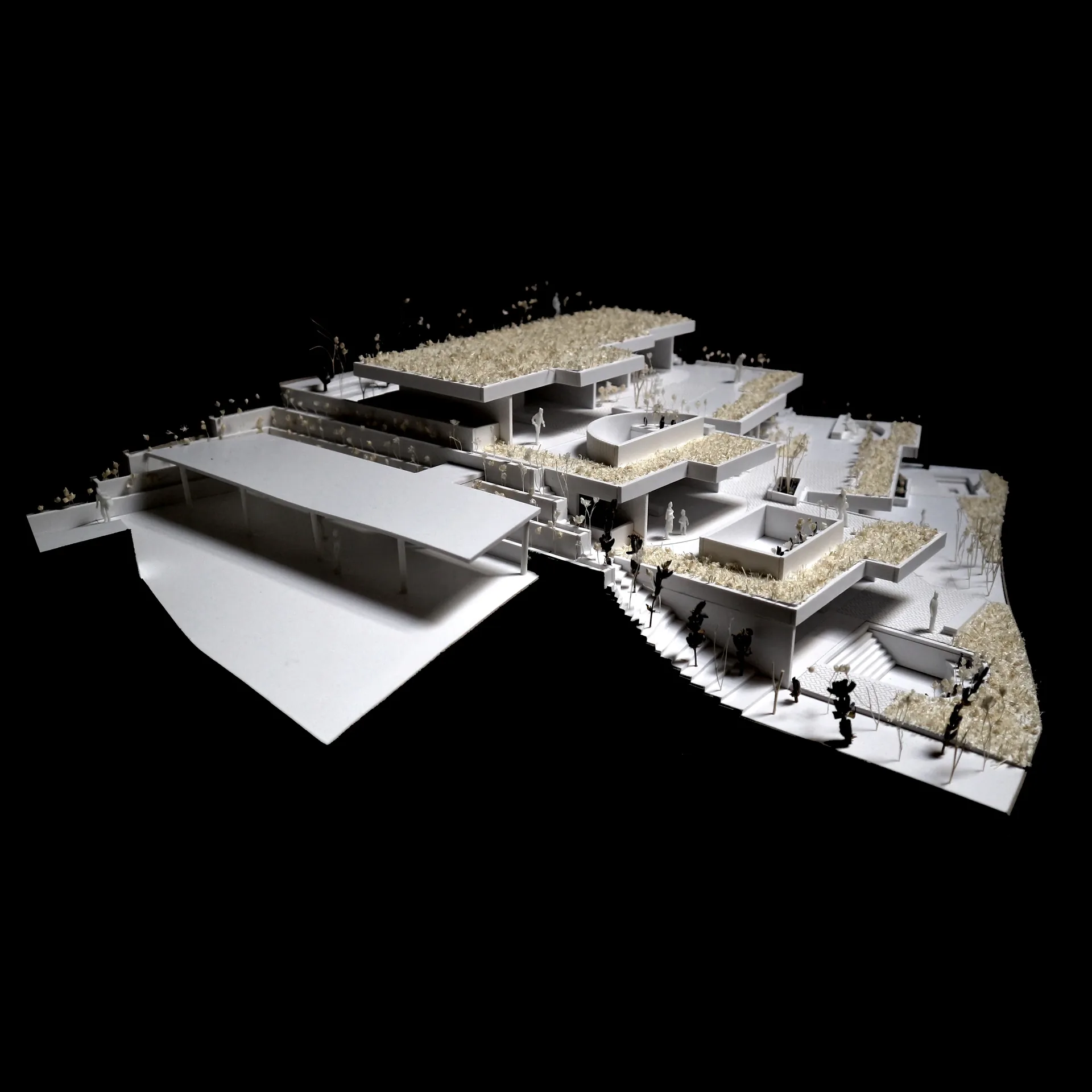 Maquete das Casas no Salão desmontada, a mostrar a organização interior.